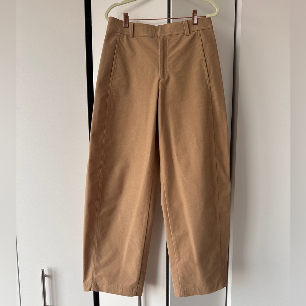 Uniqlo Jersey Barrel Pants in Tan, Small